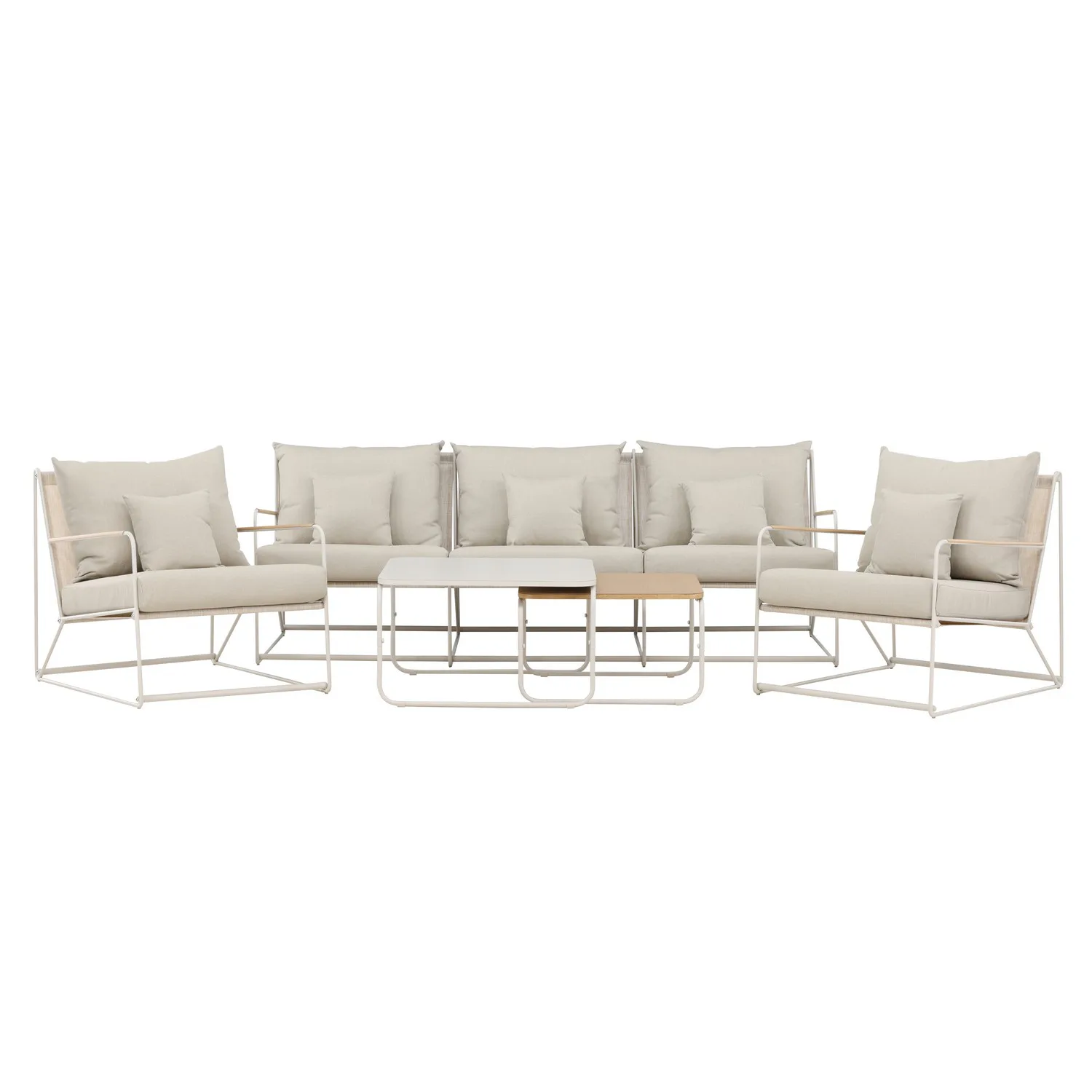 Palazzo Sofa Set - Beige / Beige Beige