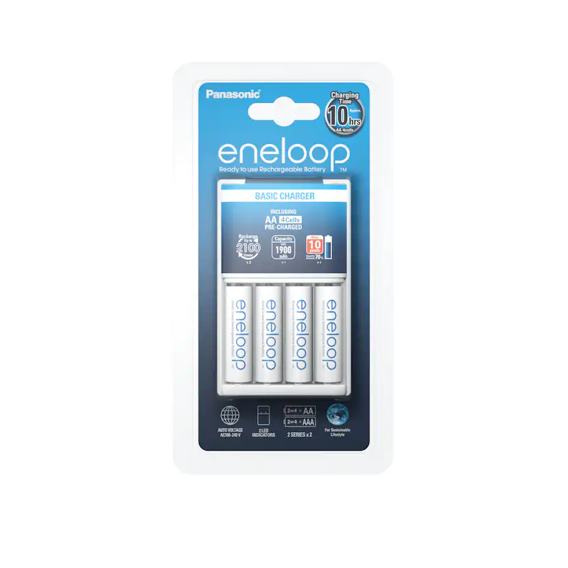Batterikit Panasonic Basic Laddare inkl. 4xAA 1900mAh
