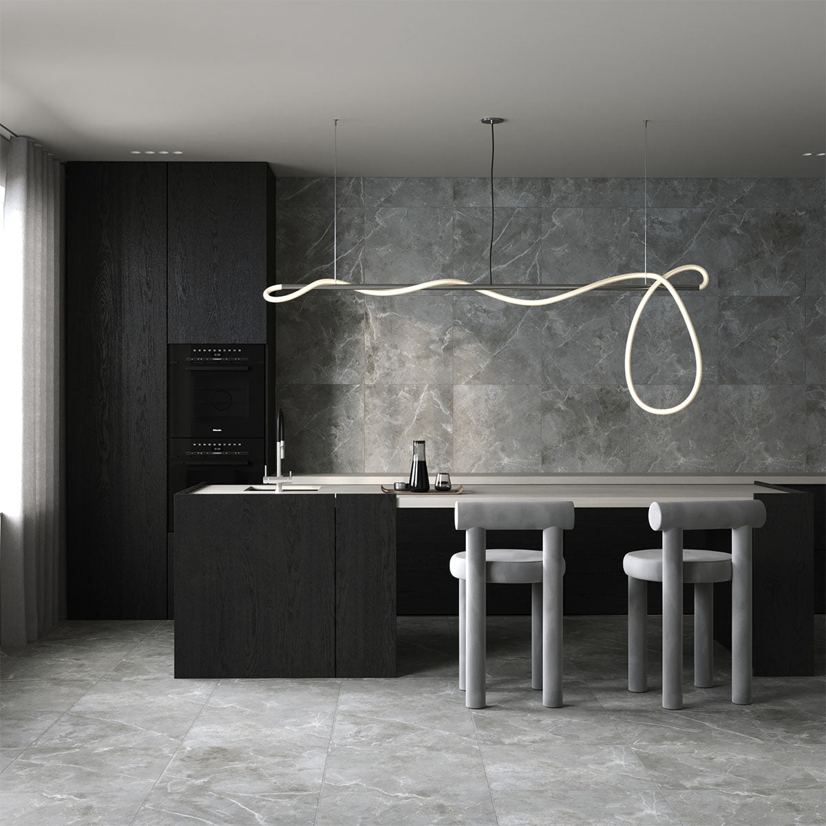 Klinker Tenfors Pulpis Dark Grey Marmor Matt 60x60