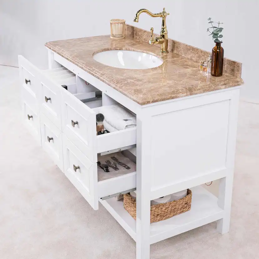 Tvättställsskåp Vesani Utah Beige Marmor