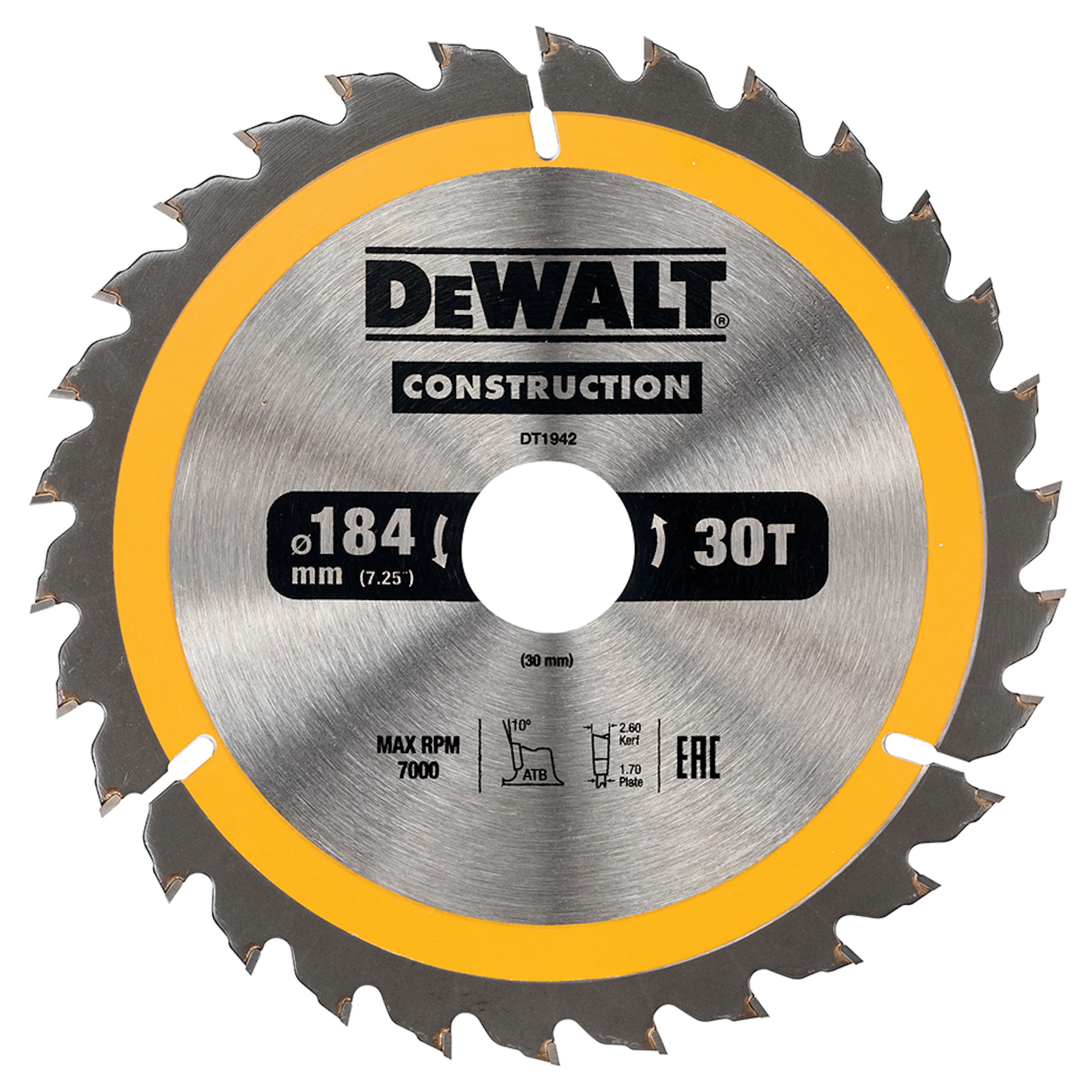 Cirkelsågblad DeWalt DT19-QZ 542612-D