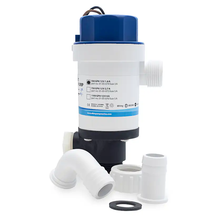 Pump Albin Group Marine Twinport Aerator 500 GPH 12V