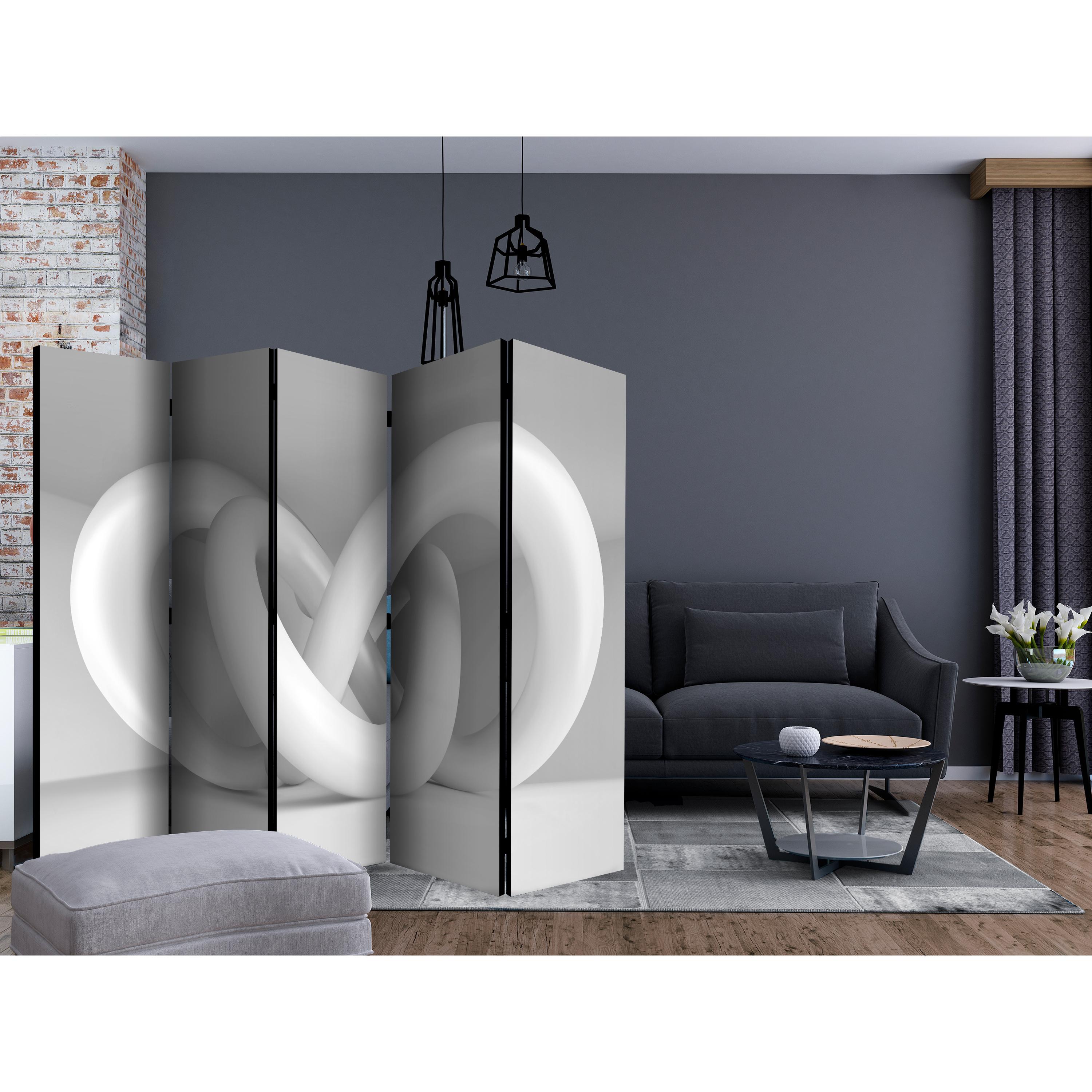 Rumsavdelare Skärmvägg Arkiio White Weave II 225x172 cm