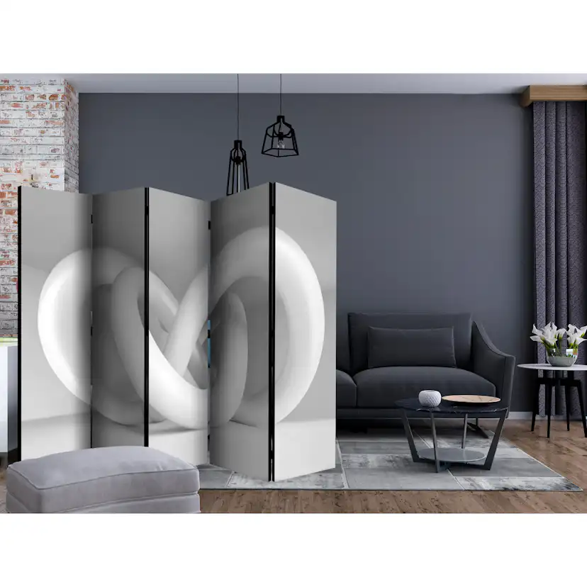 Rumsavdelare Skärmvägg Arkiio White Weave II 225x172 cm
