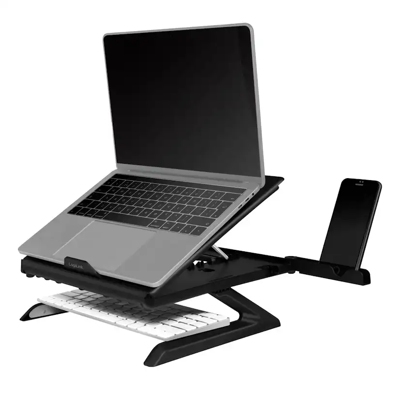 Hopfällbart Laptopställ LogiLink Höjdjusterbart