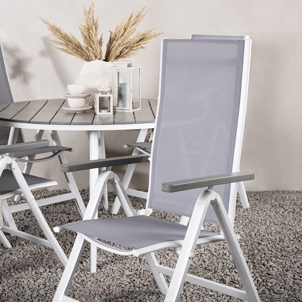 Matgrupp Venture Home Break Ø120 cm med 4 Albany Stolar