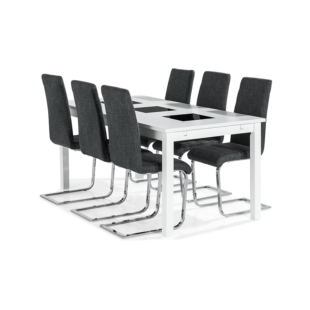 Matgrupp In Living Jasmin med 6 st Cibus Stolar