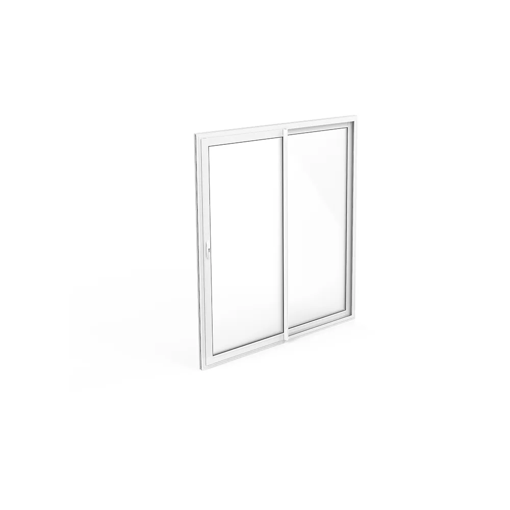 Skjutdörrsparti Thermo Vit 2-del 2800x2100 Spegelv. Mått: 2800x2100 mm Spegelvänd