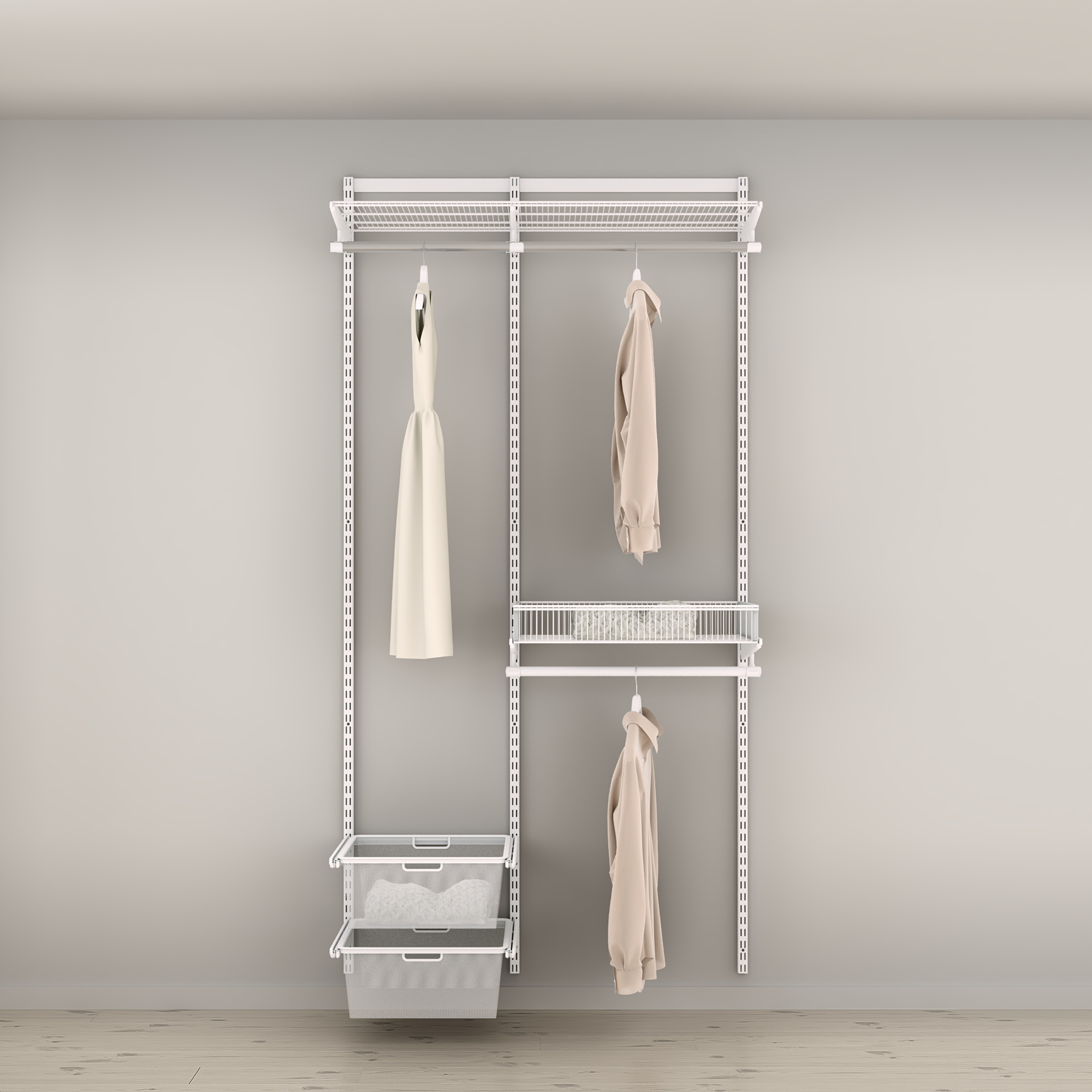 Garderobslösning Elfa Ready Solution Classic 11 Vit B: 1096
