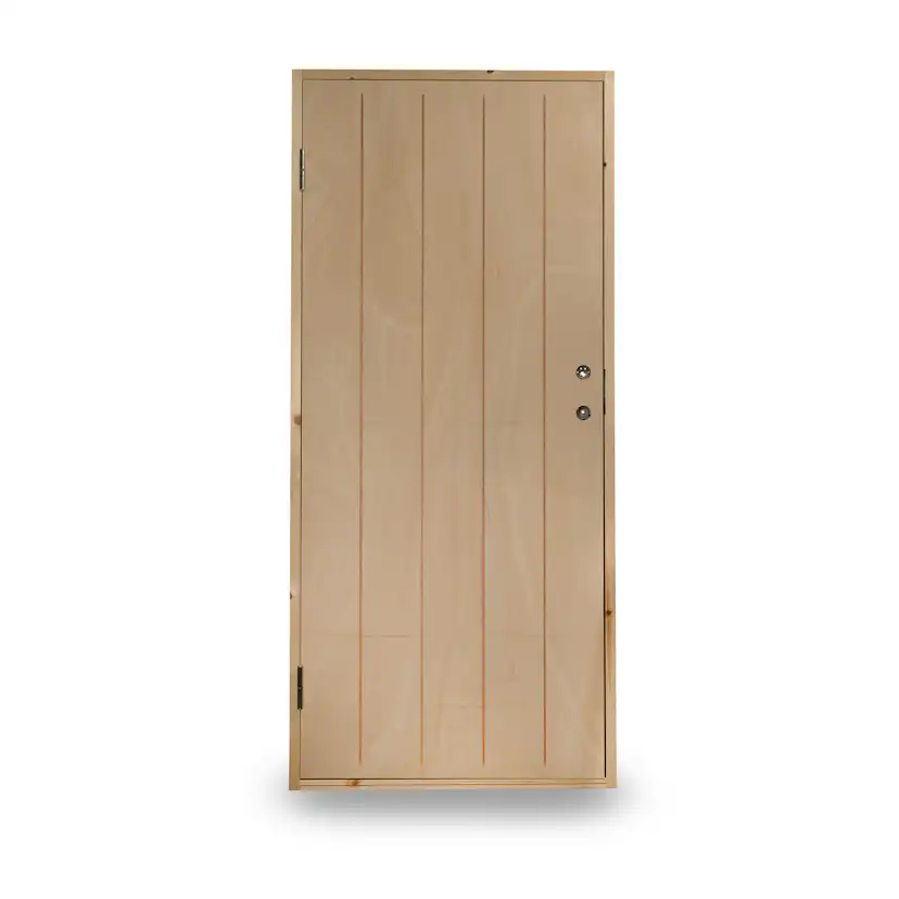 Varmförrådsdörr Jabo Obehandlad Spårfräst Plywood 9x20 dm