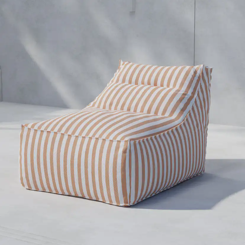 Redang Relaxbag Fabric - White/ Peach Striped / 118*94*83 Peach