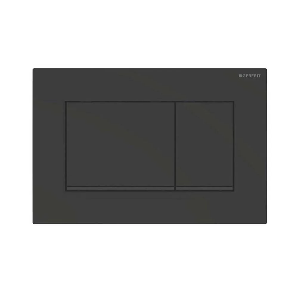 Spolknapp Geberit Sigm20 mattsvart/svartblank dubbelspolning Dubbelspolning, Mattsvart/Svart Blank