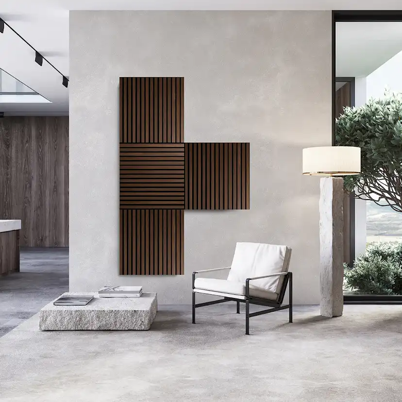 Akustikpanel SQUARE - Smoked oak 2st Rökt ek
