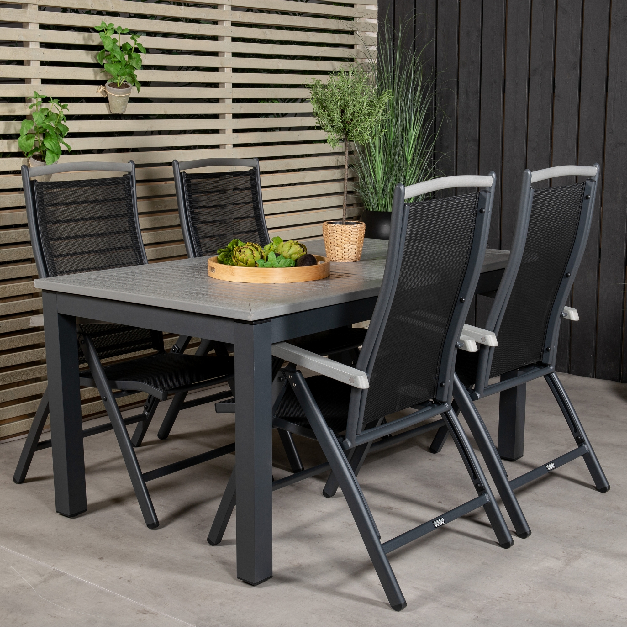 Matgrupp Venture Home Aleyna 160/240 med 4 Stolar