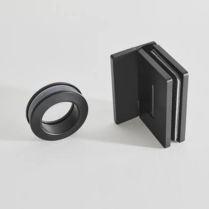 DUSCHHÖRN INFINITY COMBI DÖRR/VÄGG 90X100 SVART Svart, BxD: 900 (Dörr) x 1000 (Vägg) mm