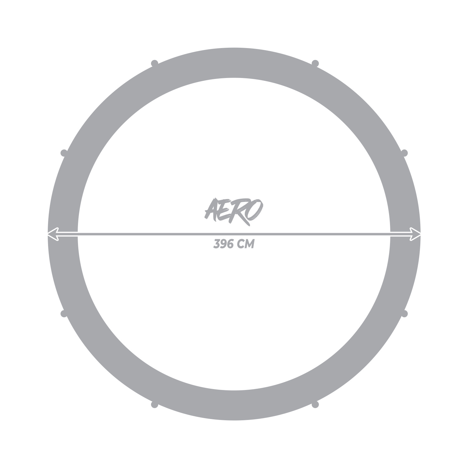 Studsmatta React Aero med Skyddsnät 3,96 m