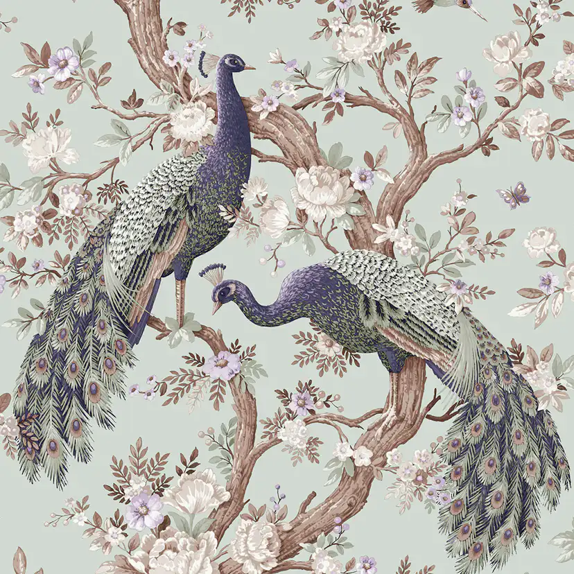 Tapet Laura Ashley Belvedere Enteneier Blå