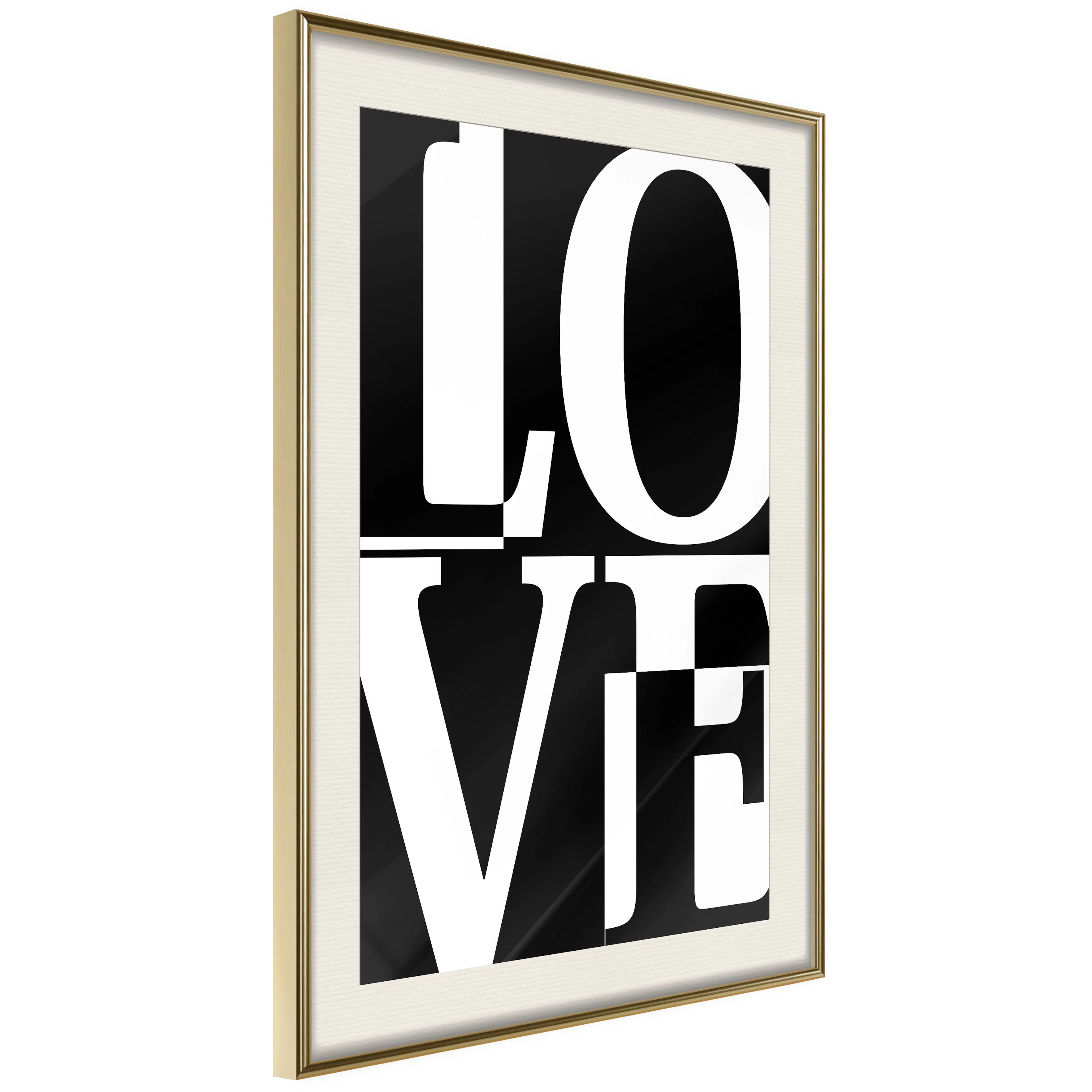 Poster Artgeist Affisch Black and White Love