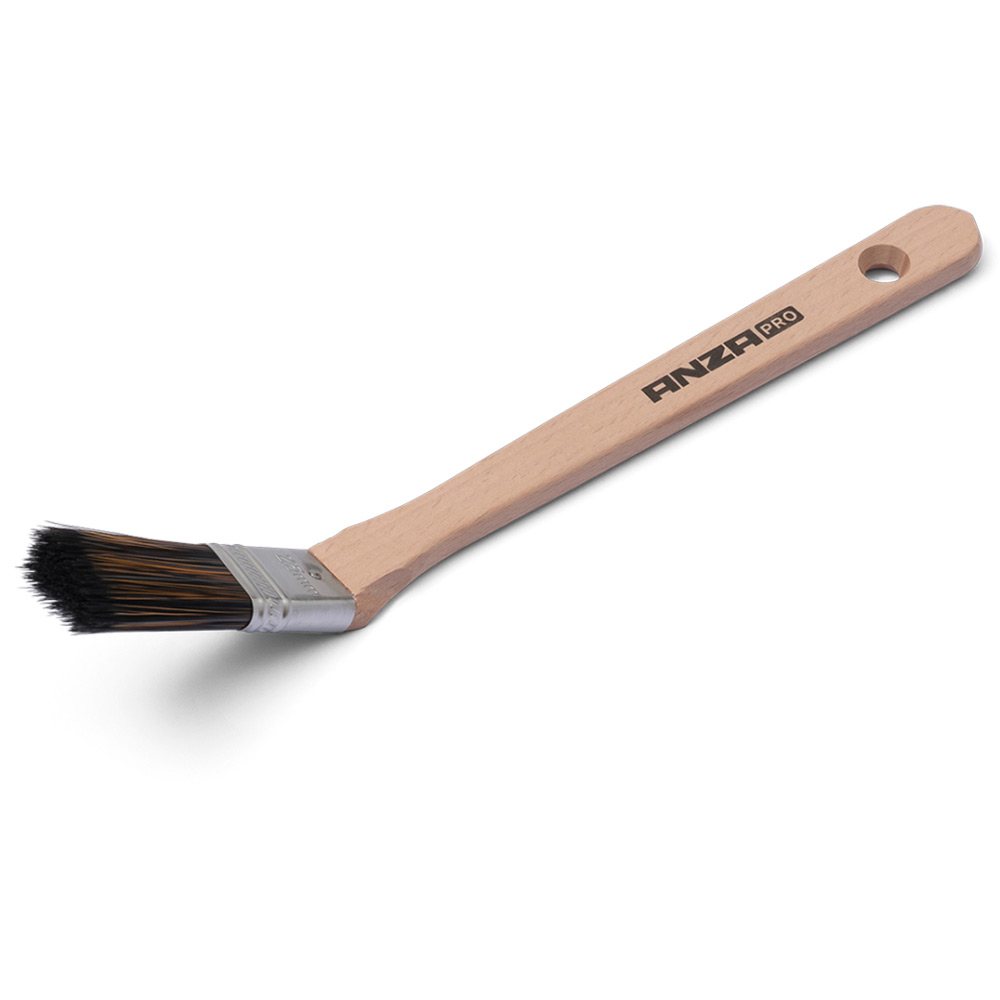 Vinkelpensel Anza Super Effective Kort Trä
