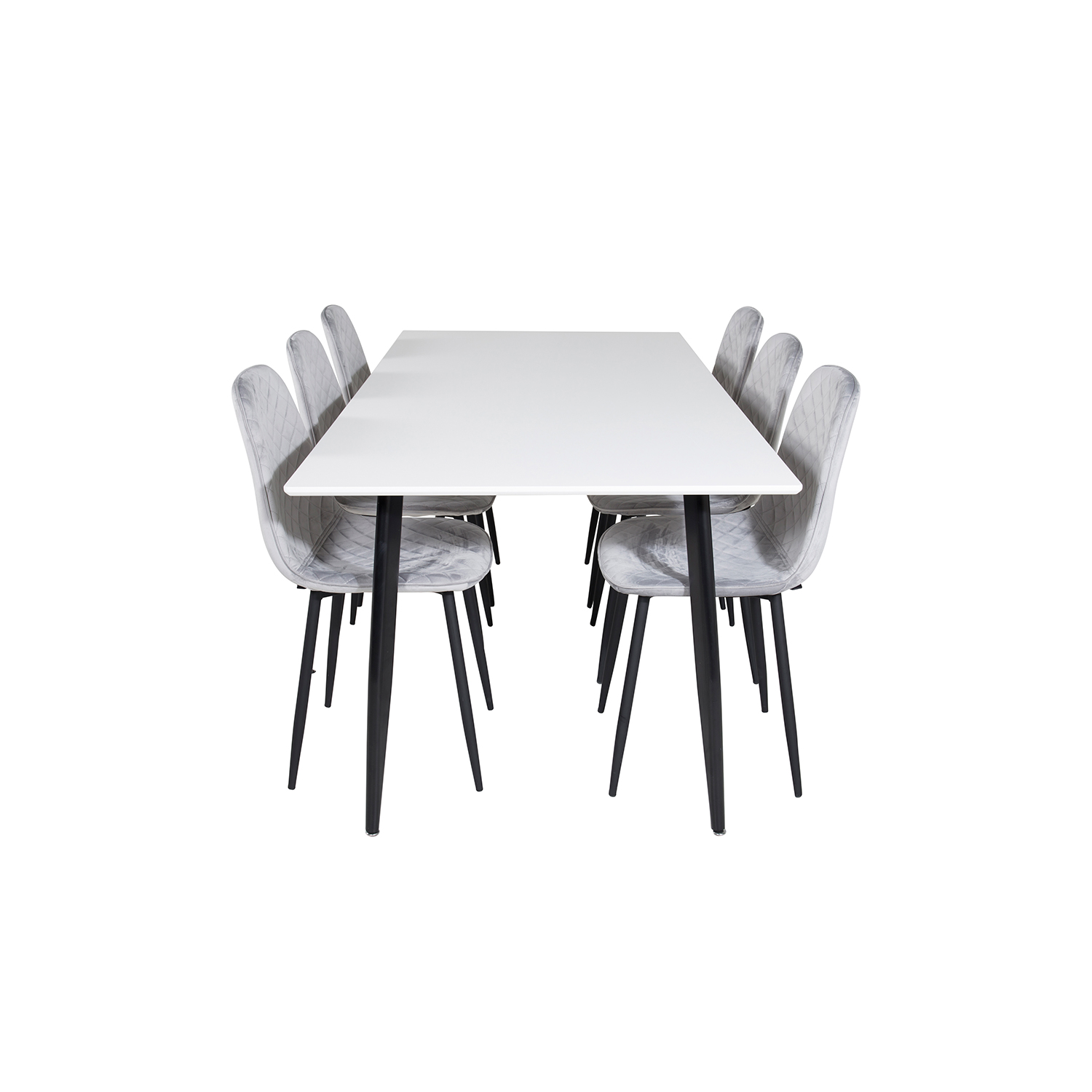 Matgrupp Venture Home Pobbie med 6 Phoi Stolar Sammet