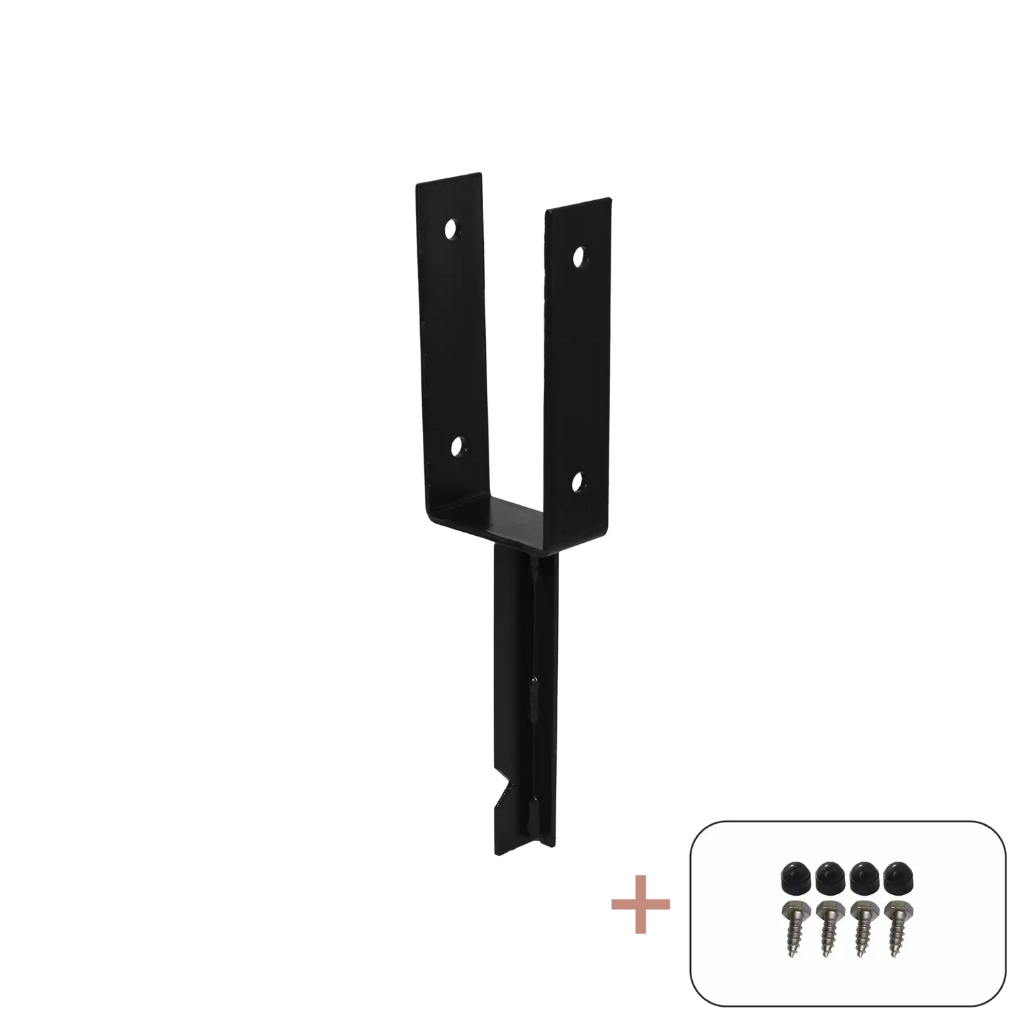 U-Stolpfot PLUS inkl. Skruv Längd: 40 cm