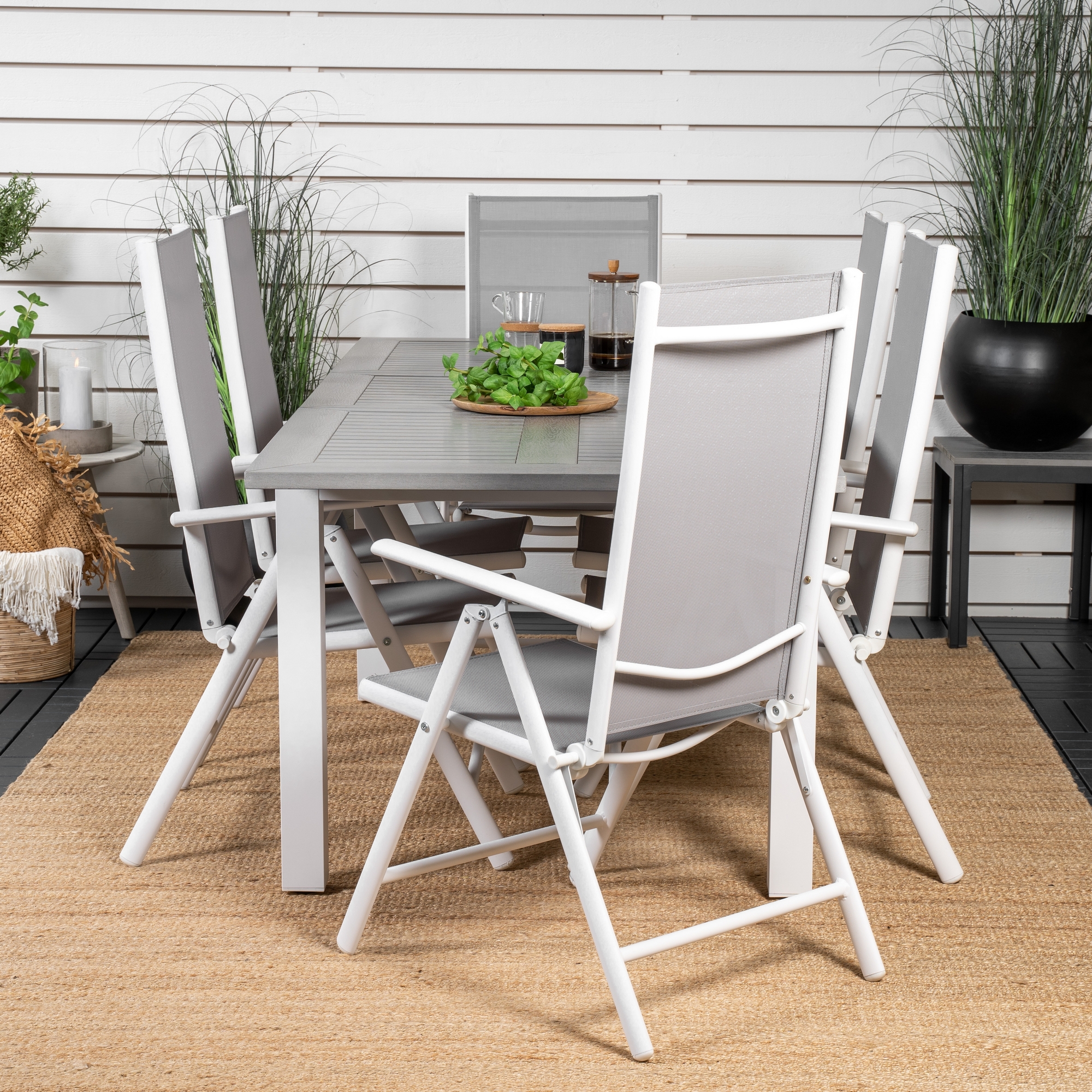 Matgrupp Venture Home Aleyna 152/210 med 6 Bront Stolar