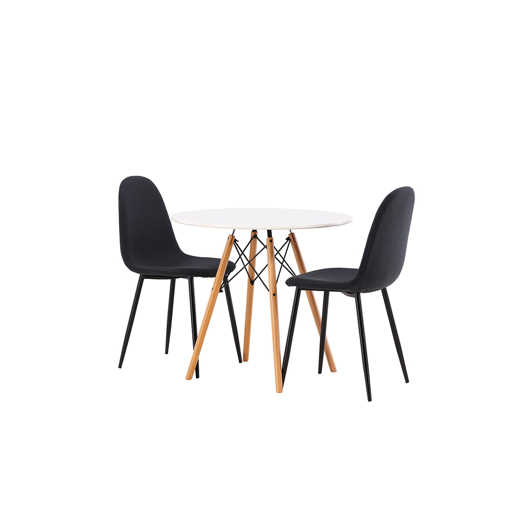 Matgrupp Venture Home Danburi Ø 60 cm med 2 Polar Stolar