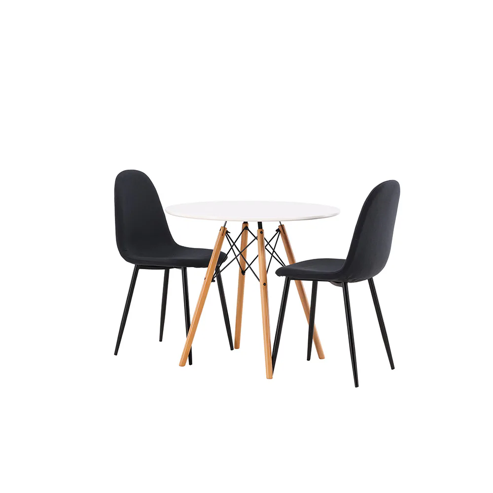 Matgrupp Venture Home Danburi Ø 60 cm med 2 Polar Stolar