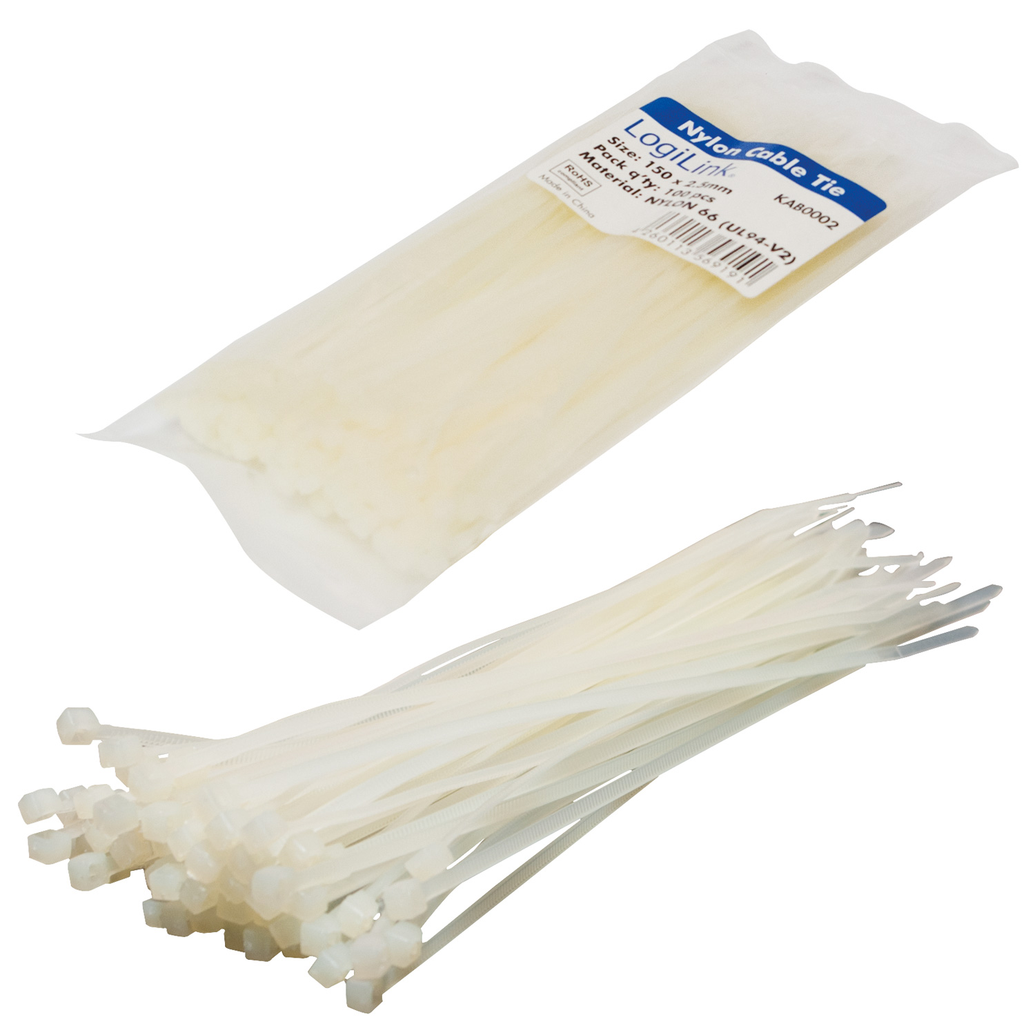 Buntband LogiLink 150x2,5 mm 11kg 100 st