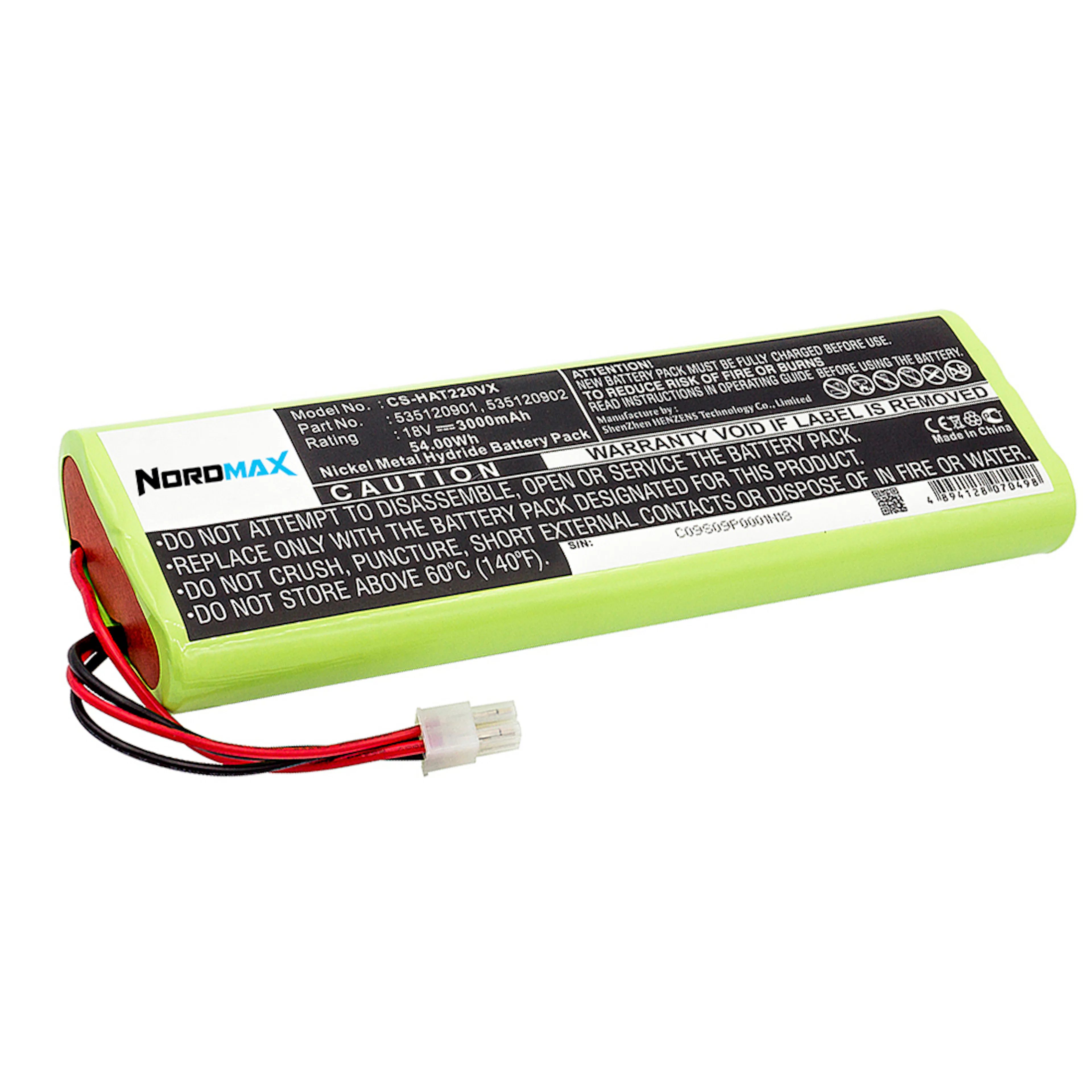 Batteri Nordmax Robotgräsklippare (Ni-Mh 18V 3Ah)