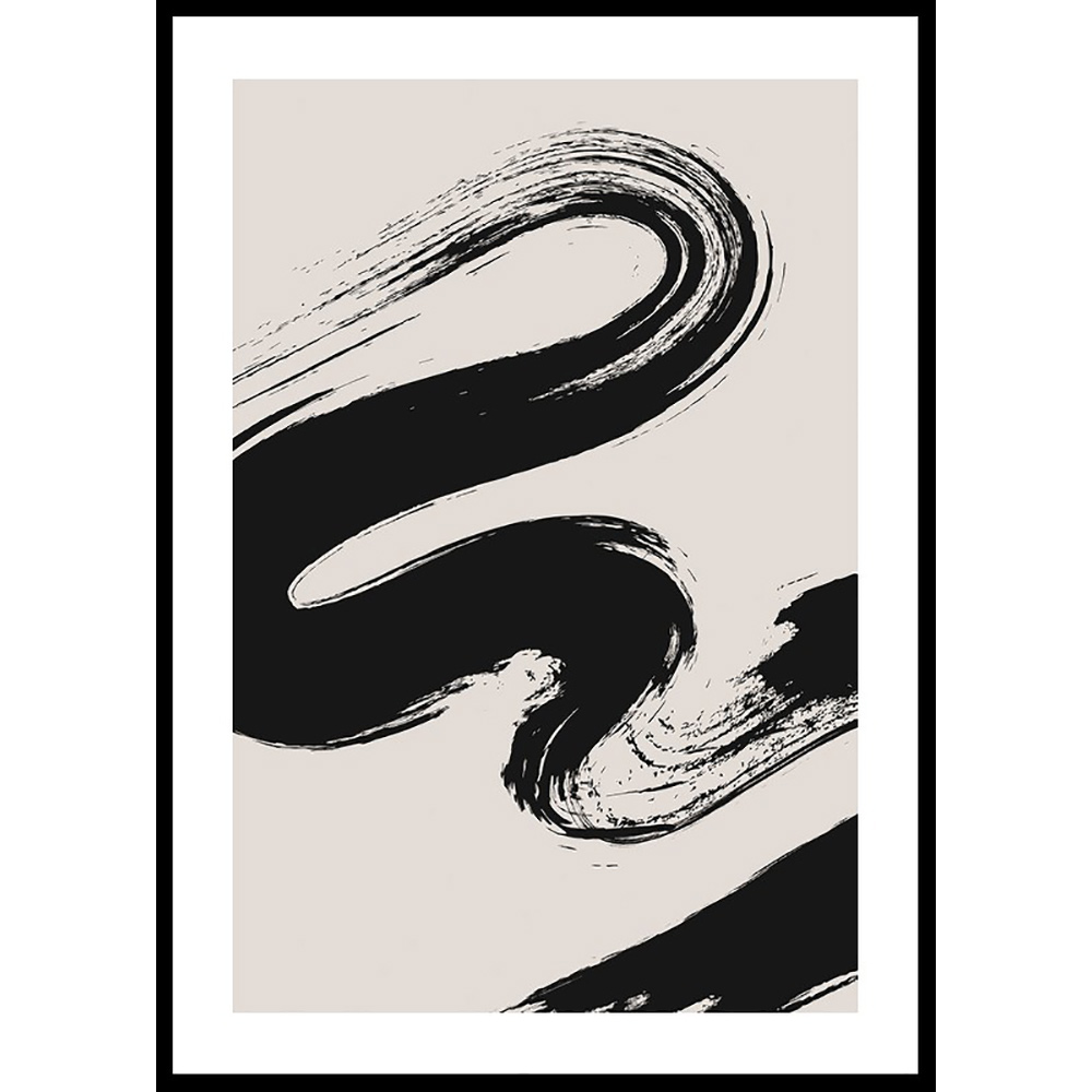 Poster Gallerix Abstract Black River