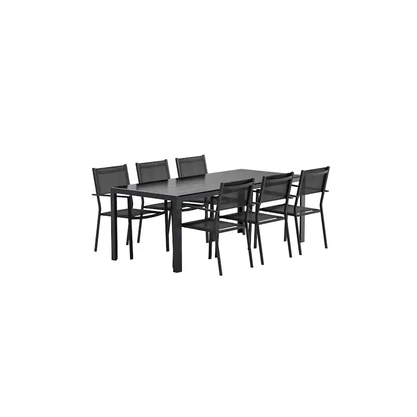 Matgrupp Utomhus Venture Home Break 90x205 cm med 6 st Copacabana Trädgårdsstolar