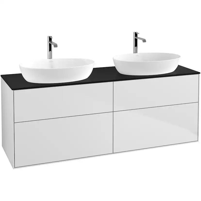 Tvättställsskåp Villeroy & Boch Finion med 4 Lådor och Bänkskiva för Två Fristående Tvättställ från Artis & Collaro