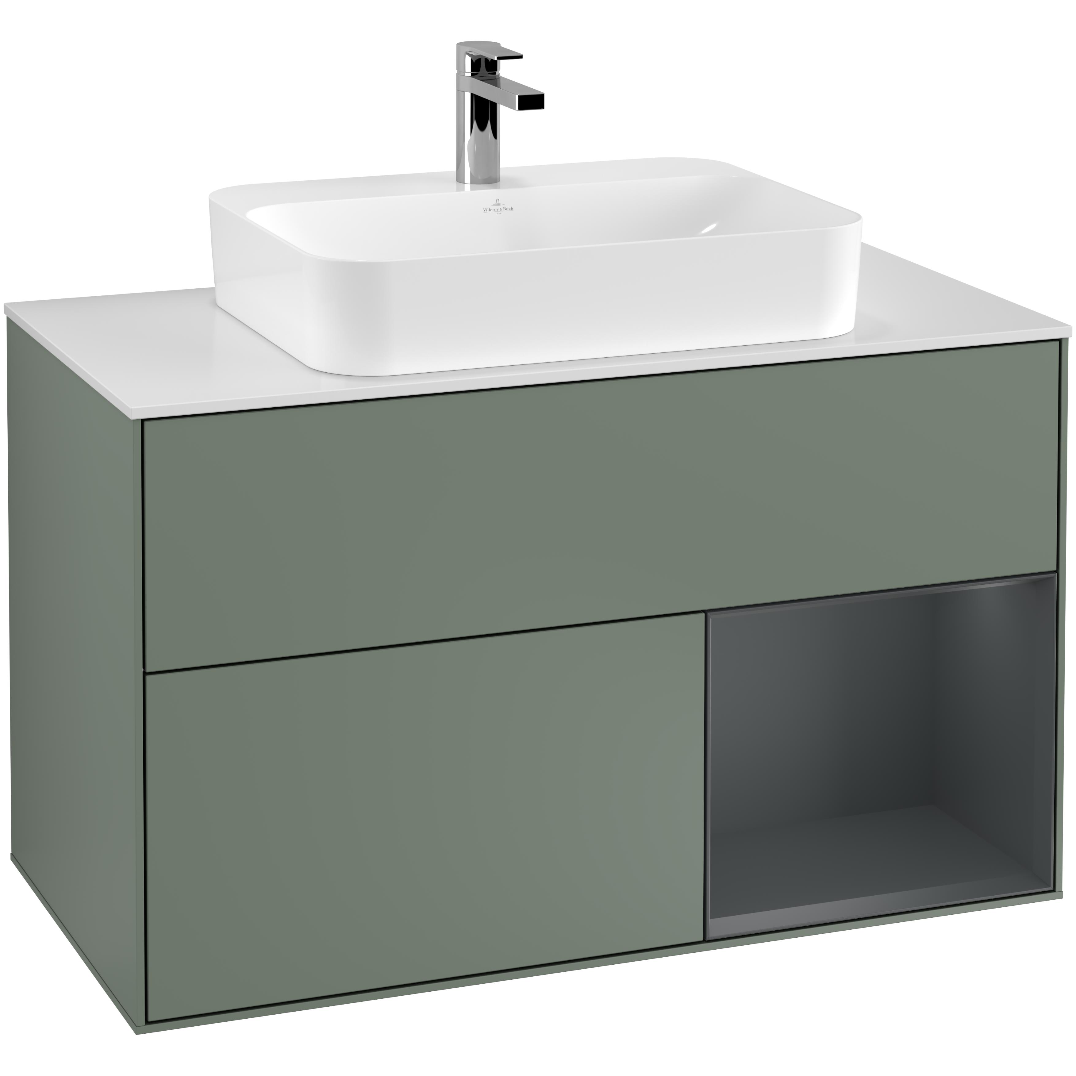 Tvättställsskåp Villeroy & Boch Finion med 2 Lådor Hylla och Bänkskiva för Ytmonterat Tvättställ