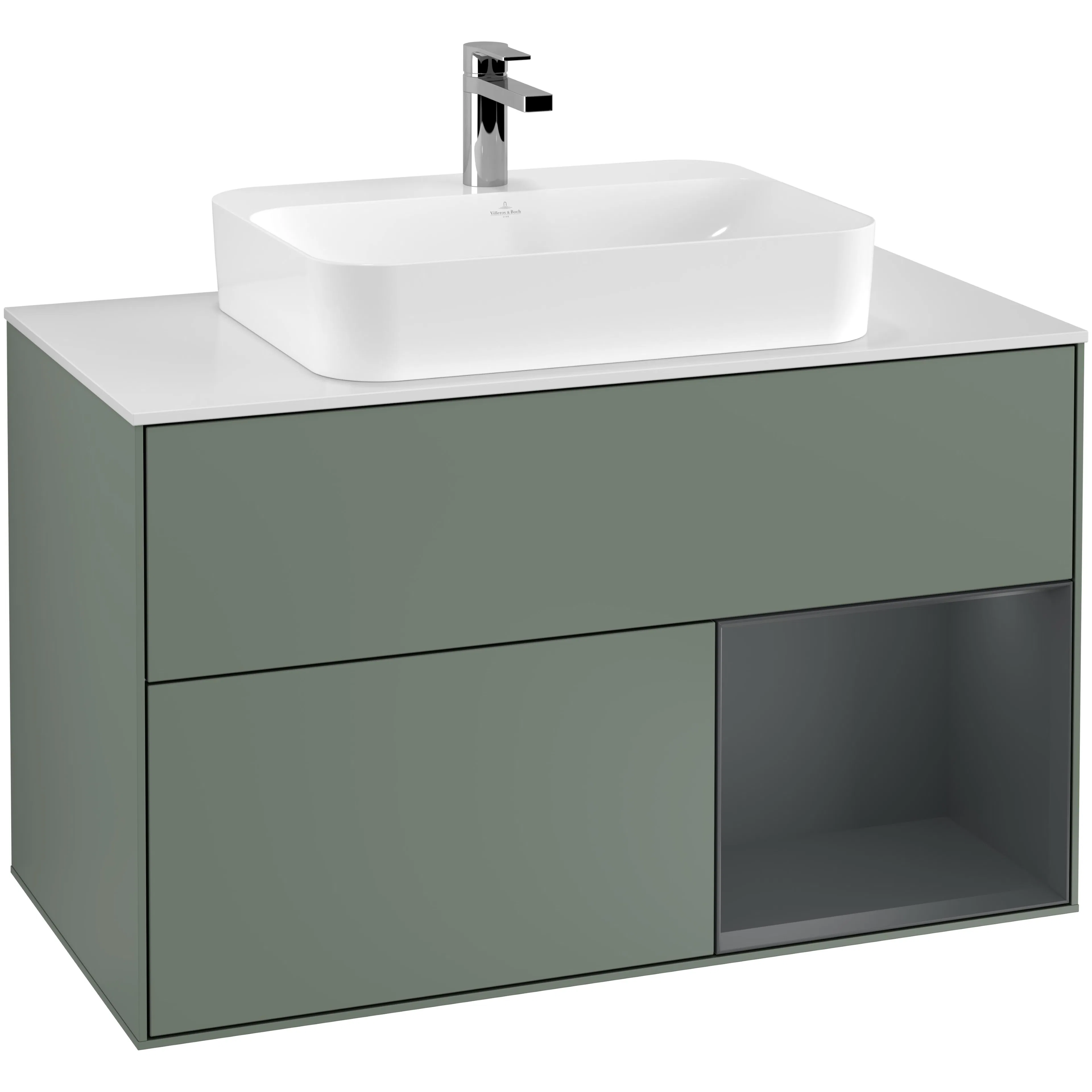 Tvättställsskåp Villeroy & Boch Finion med 2 Lådor Hylla och Bänkskiva för Ytmonterat Tvättställ