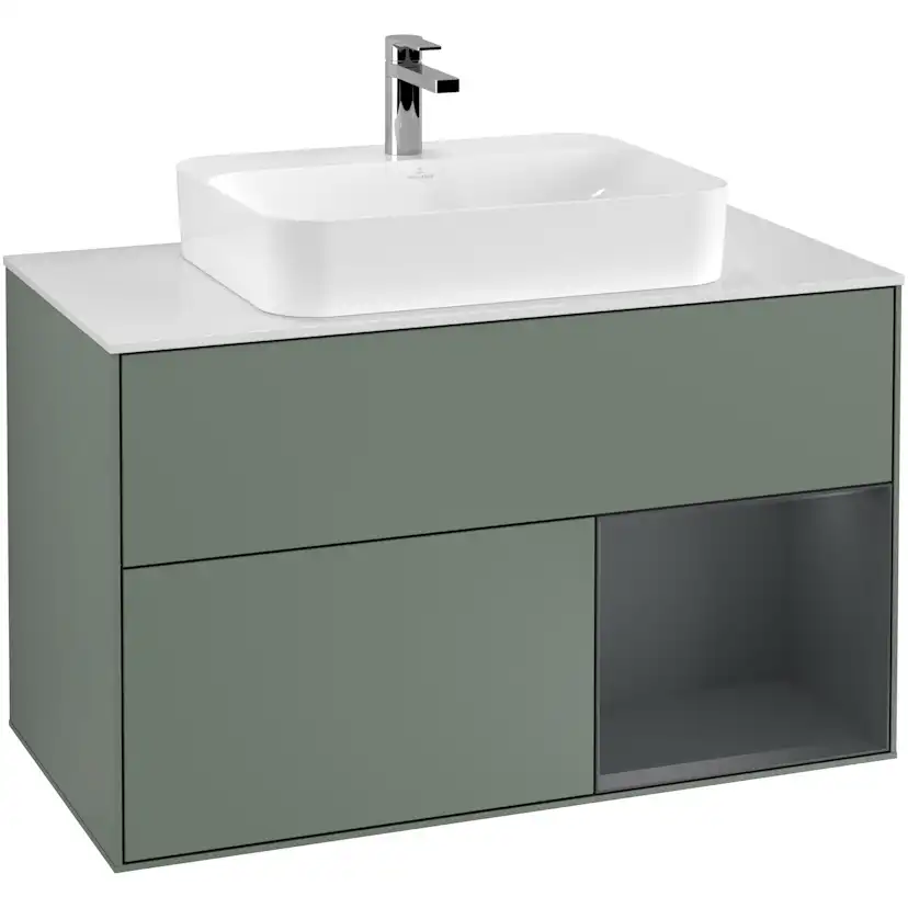 Tvättställsskåp Villeroy & Boch Finion med 2 Lådor Hylla och Bänkskiva för Ytmonterat Tvättställ