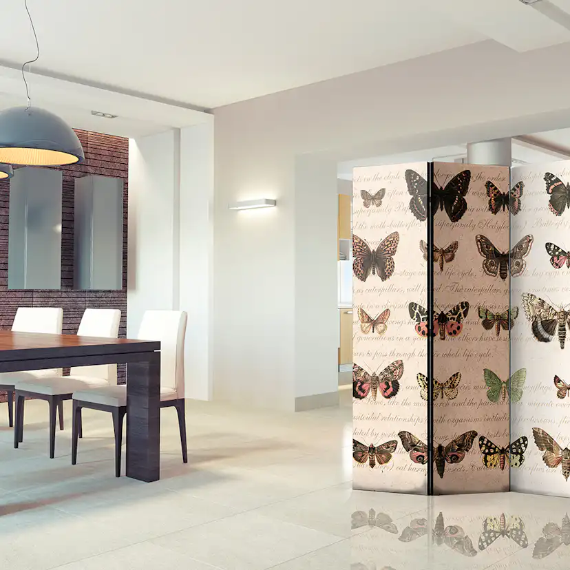 Rumsavdelare Skärmvägg Arkiio Retro Style: Butterflies 135x172 cm