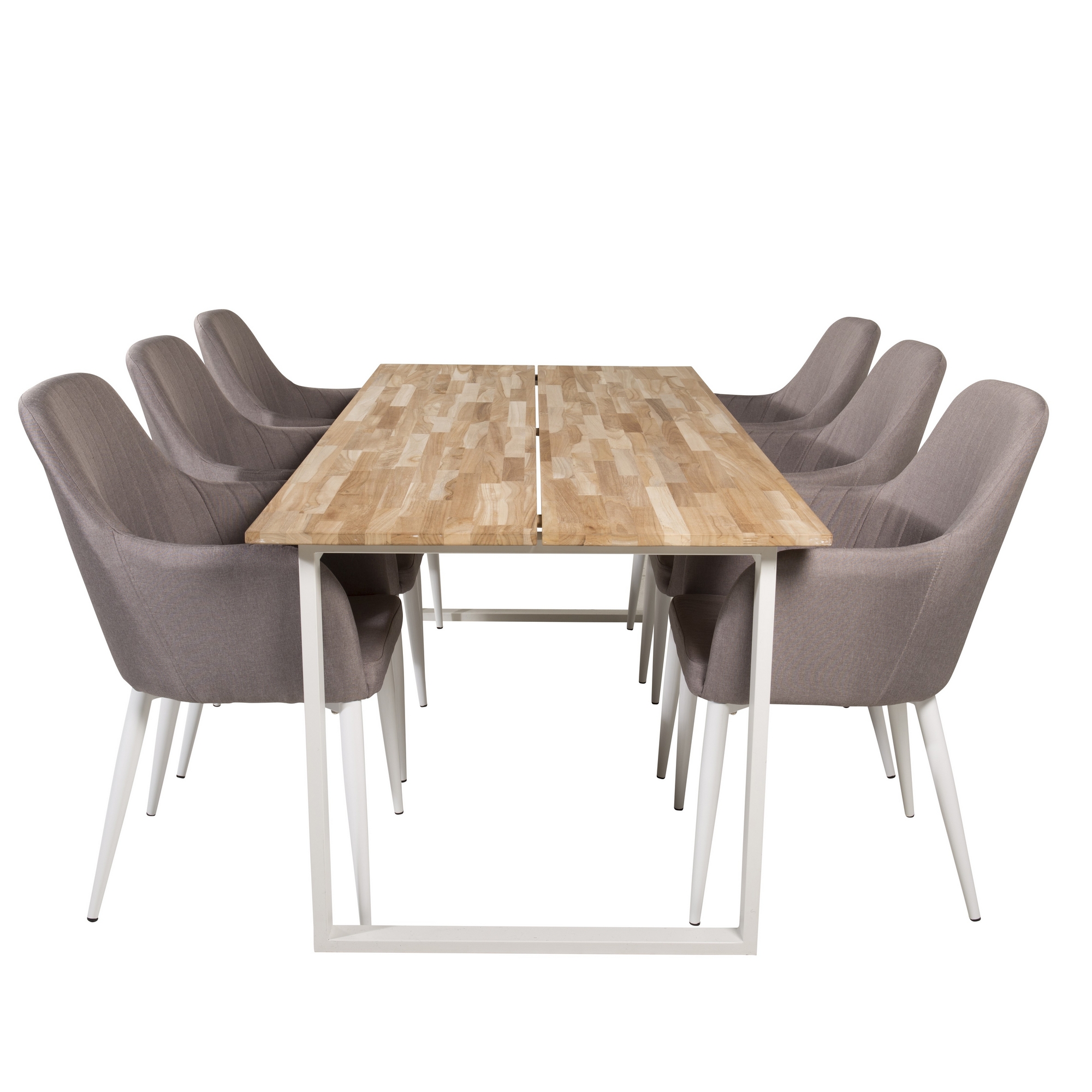 Cirebon Dining table 200*90cm - wood / White+Comfort Karmsto Natur/Vit