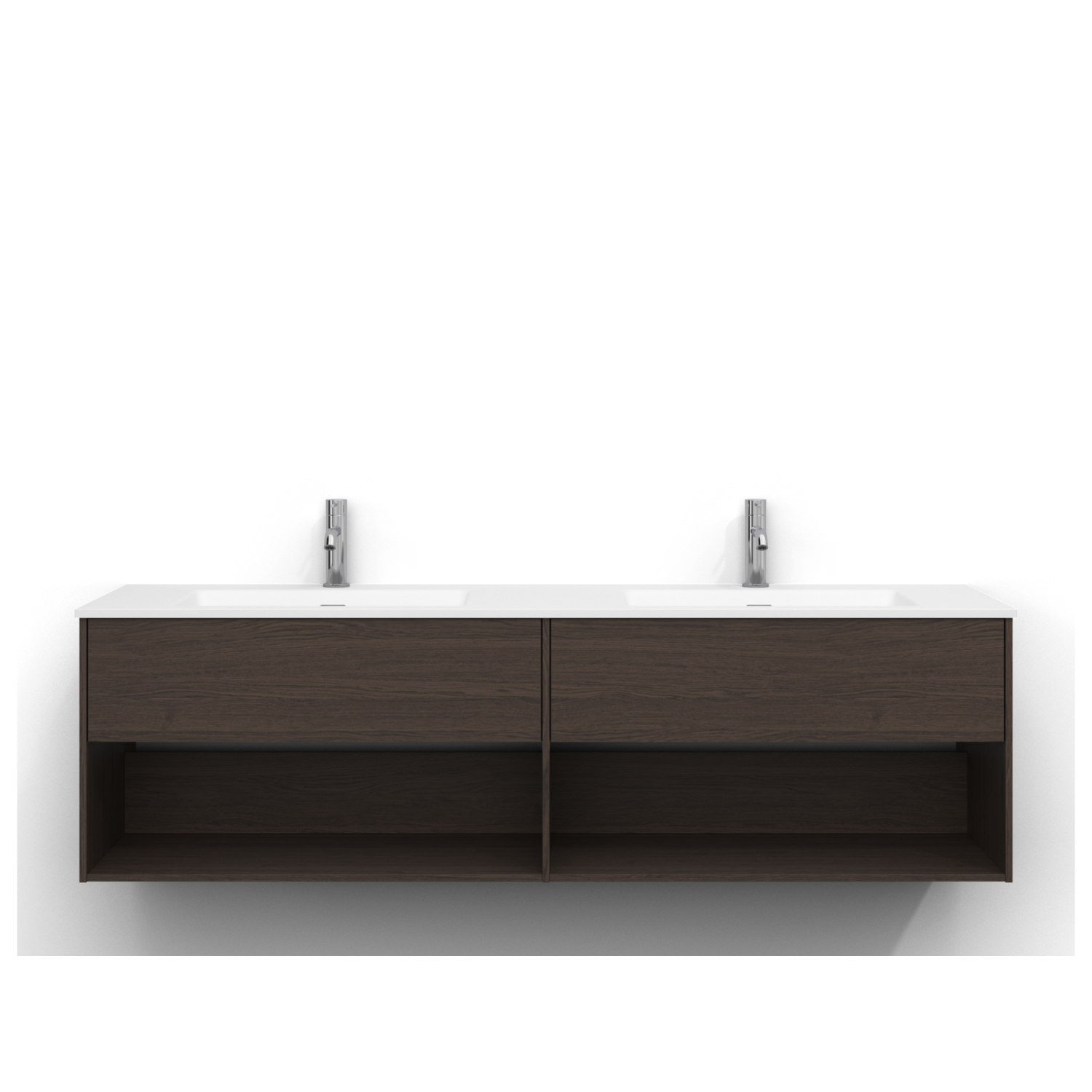 Epos Udel 160 B.Ask 1+1L Psh Brun Ask, Front: Plan med Push-Open