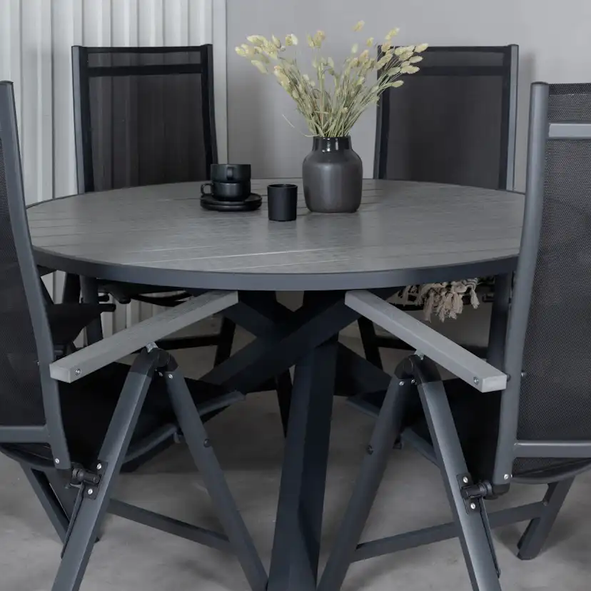 Matgrupp Utomhus Venture Home Pincy Rund med 6 Aleyna PositionsTrädgårdsstolar