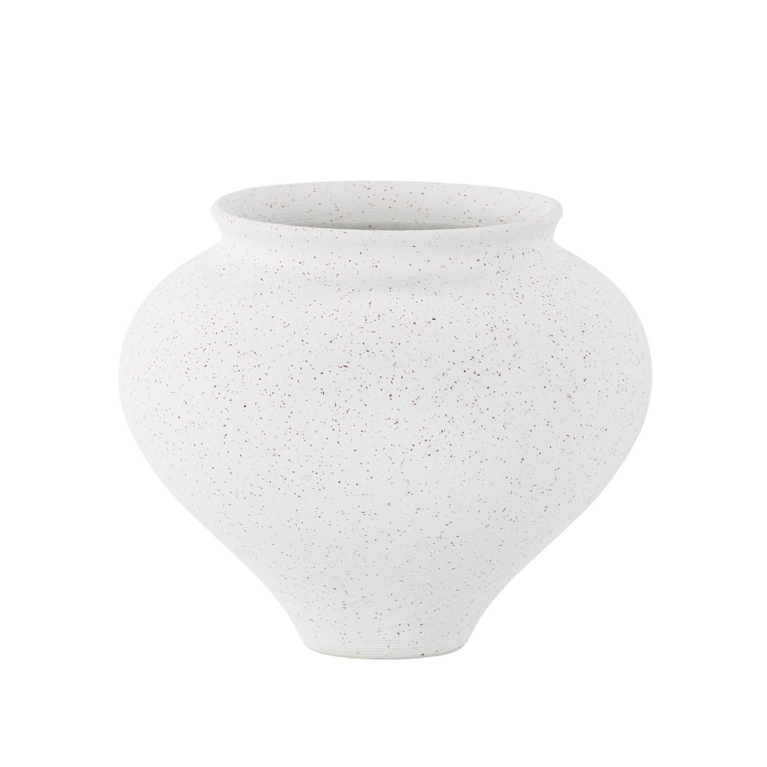 Rellis Vase - White/Black Dots - D11*H18*B18cm Vit