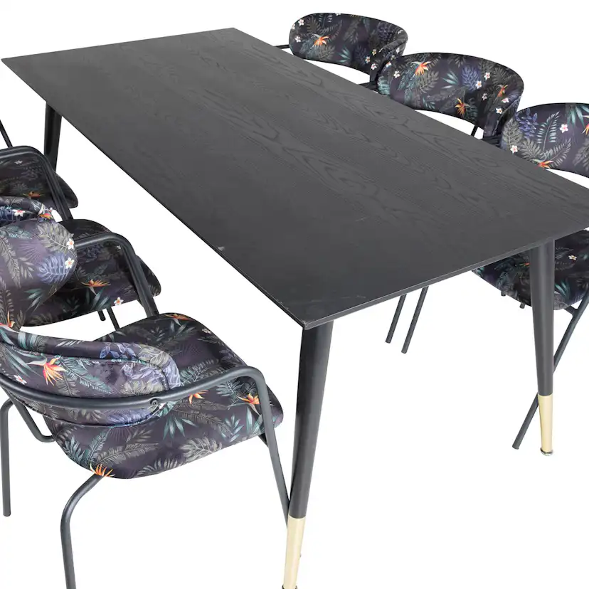 Matgrupp Venture Home Disa med 6 Aris Stolar Polyestertyg