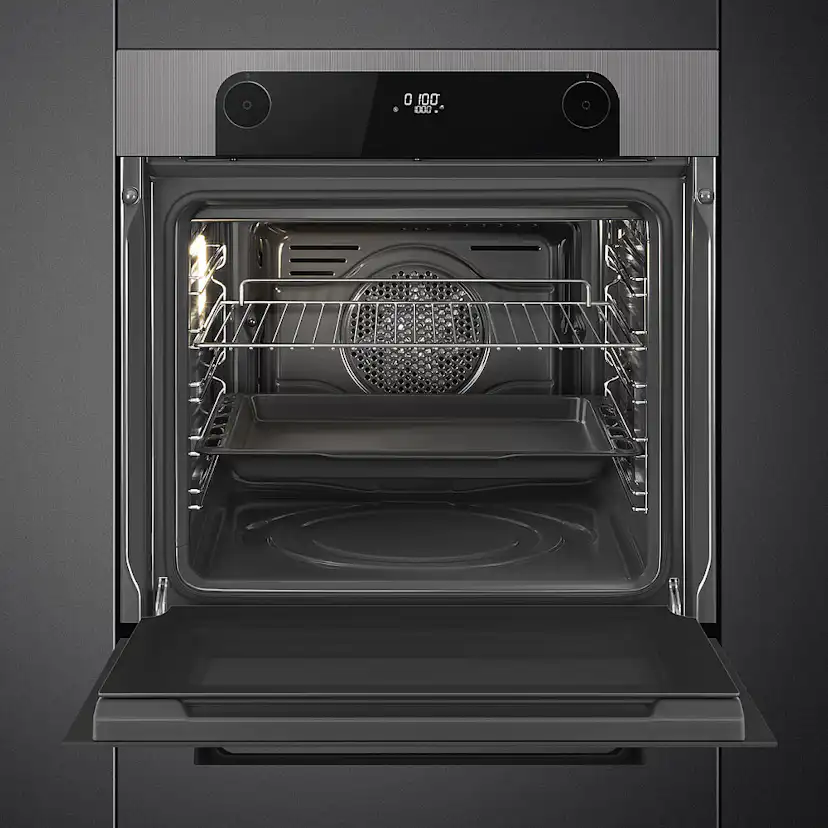 Termoventilerad Ugn Smeg SF6201TS med Temperaturkontroll Silver 60 cm