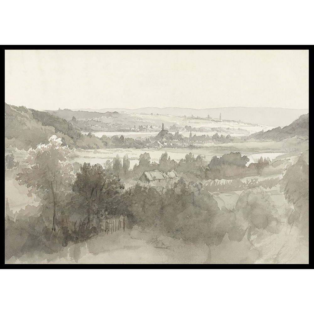 Poster Gallerix Gezicht Op Een Dal By Willem Bodeman