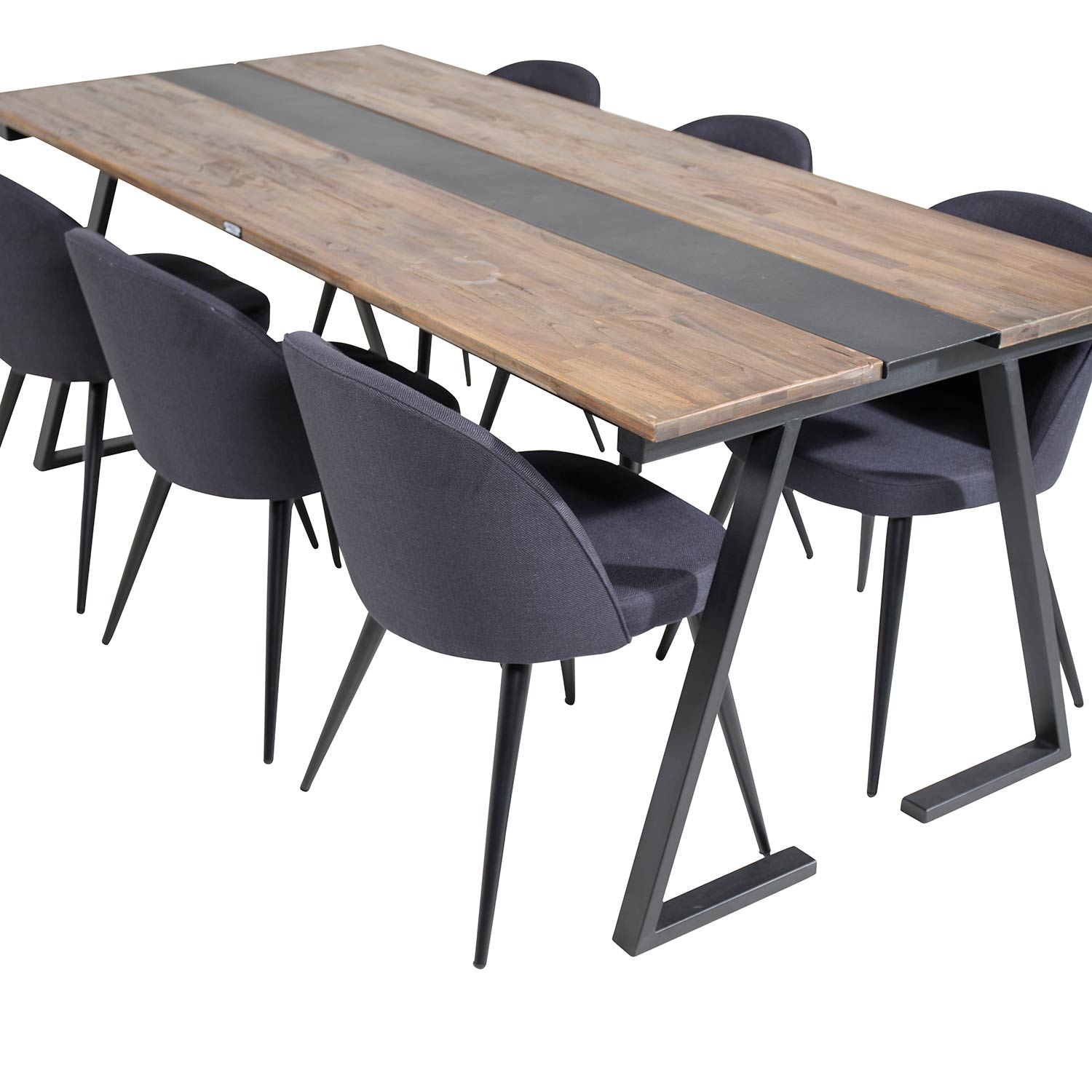 Matgrupp Venture Home Jane med 6 Valentina Stolar Polyestertyg