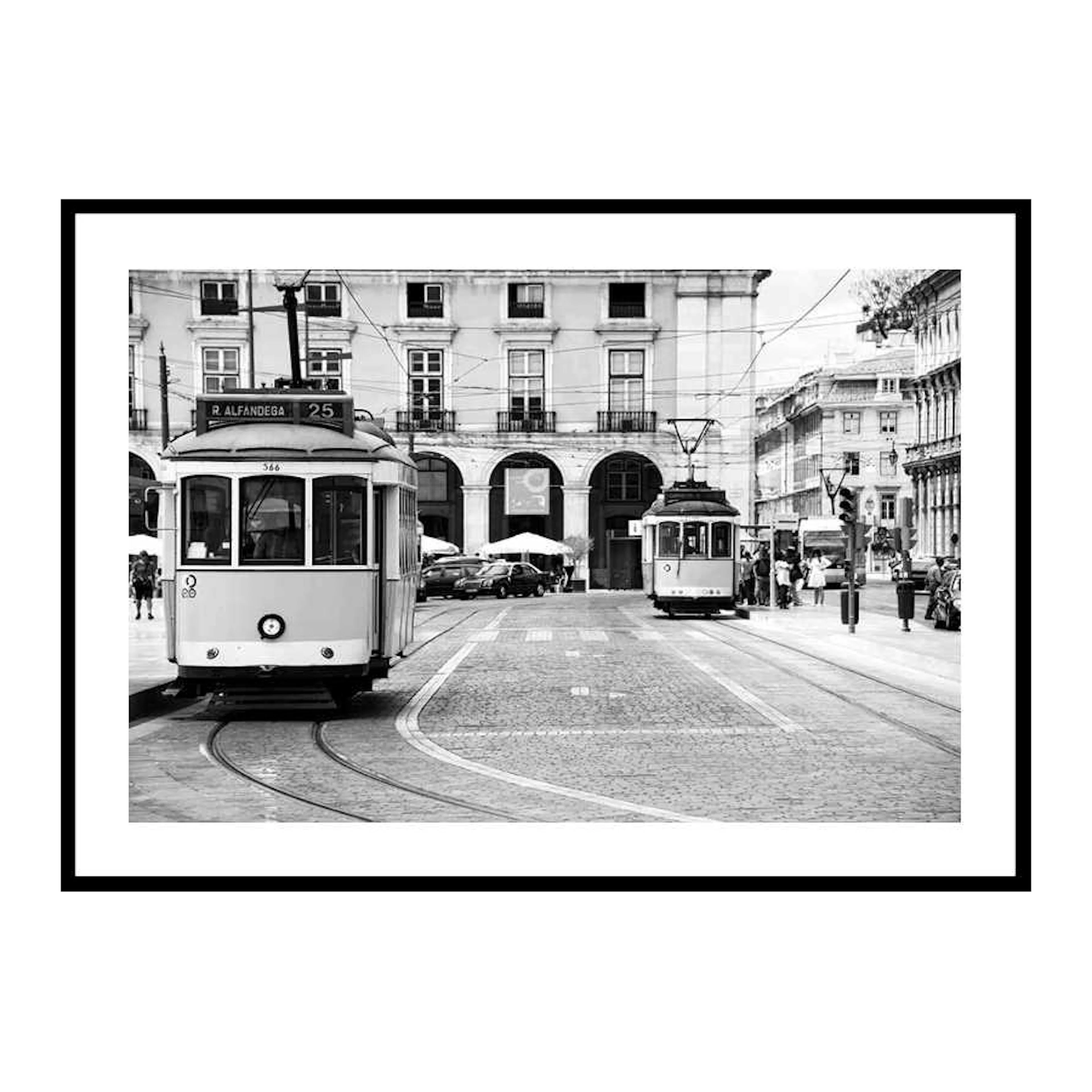 Trams In Lisbon 30x40 cm