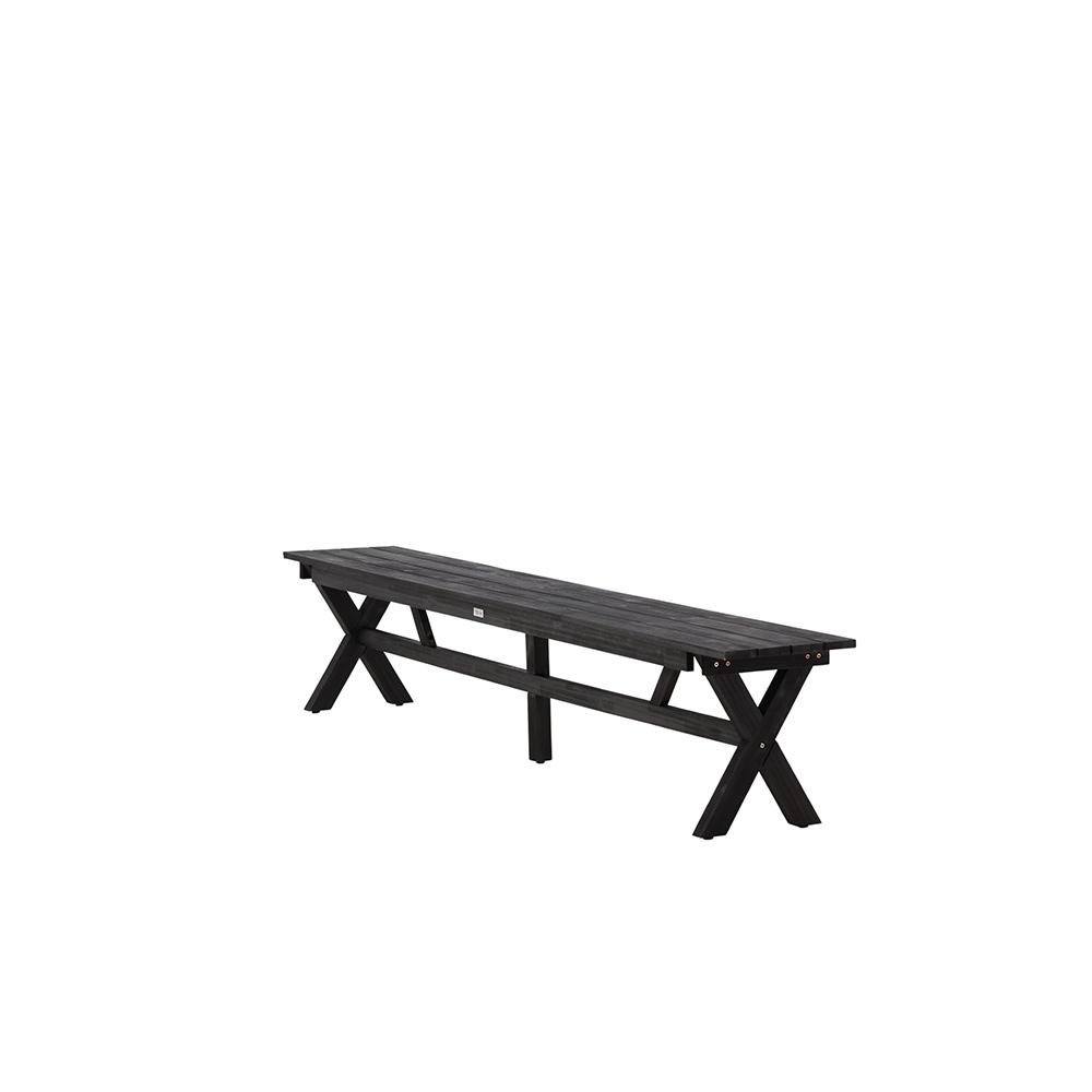Rives Bench/sofa Acacia - Black /    36*230*45 Svart