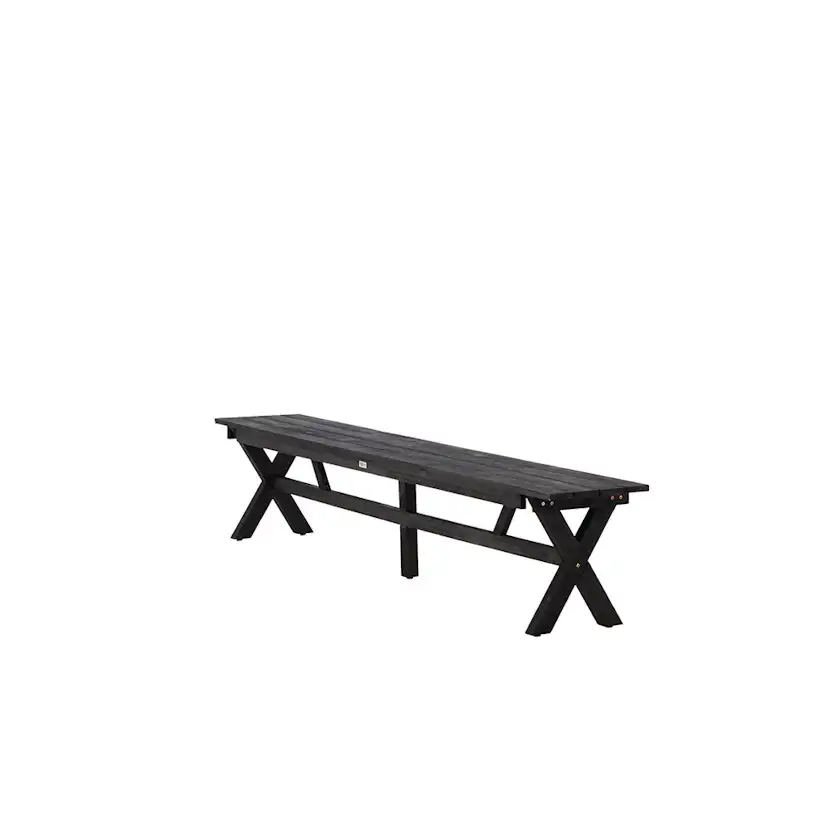 Rives Bench/sofa Acacia - Black / 36*230*45 Svart
