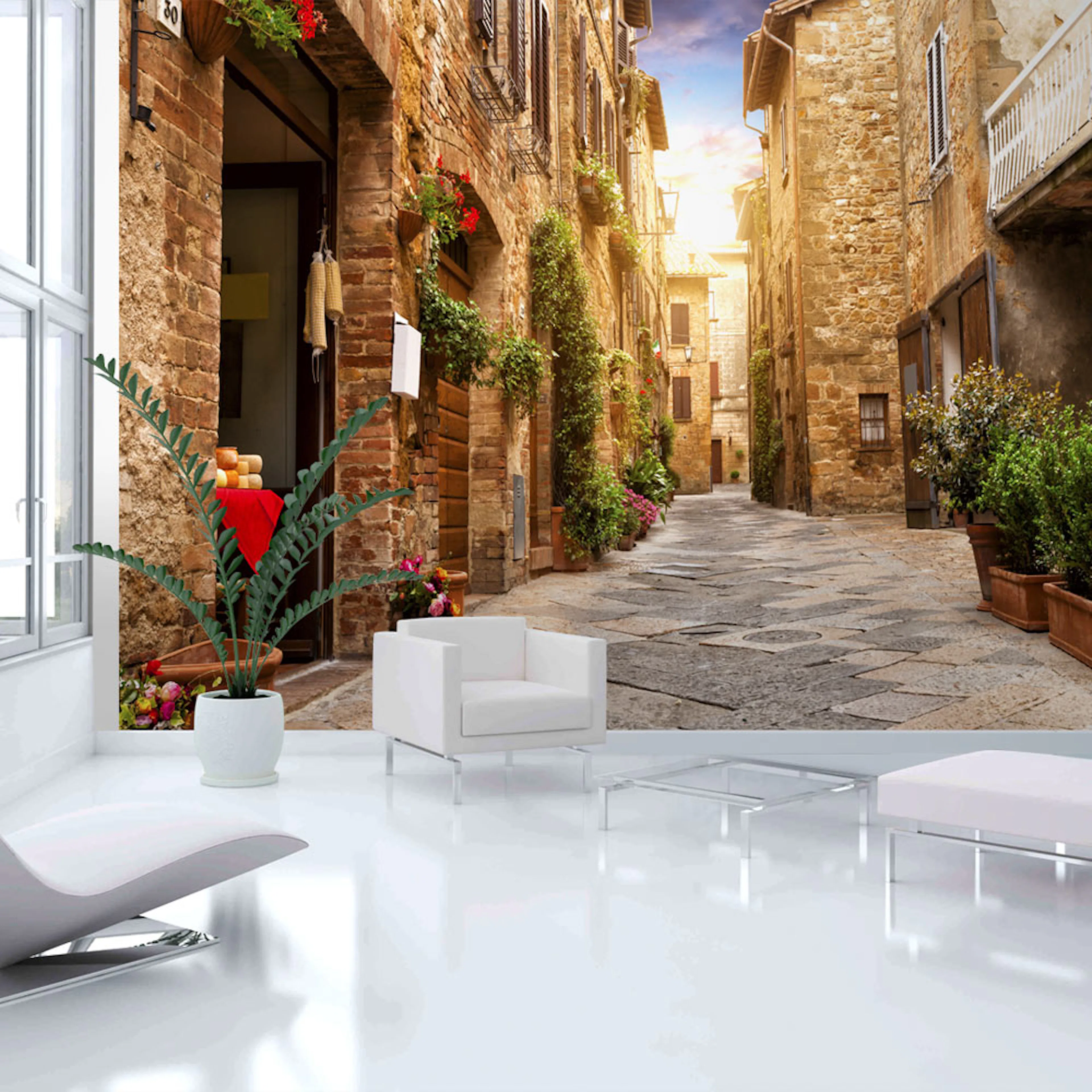 Fototapet Arkiio Colourful Street In Tuscany