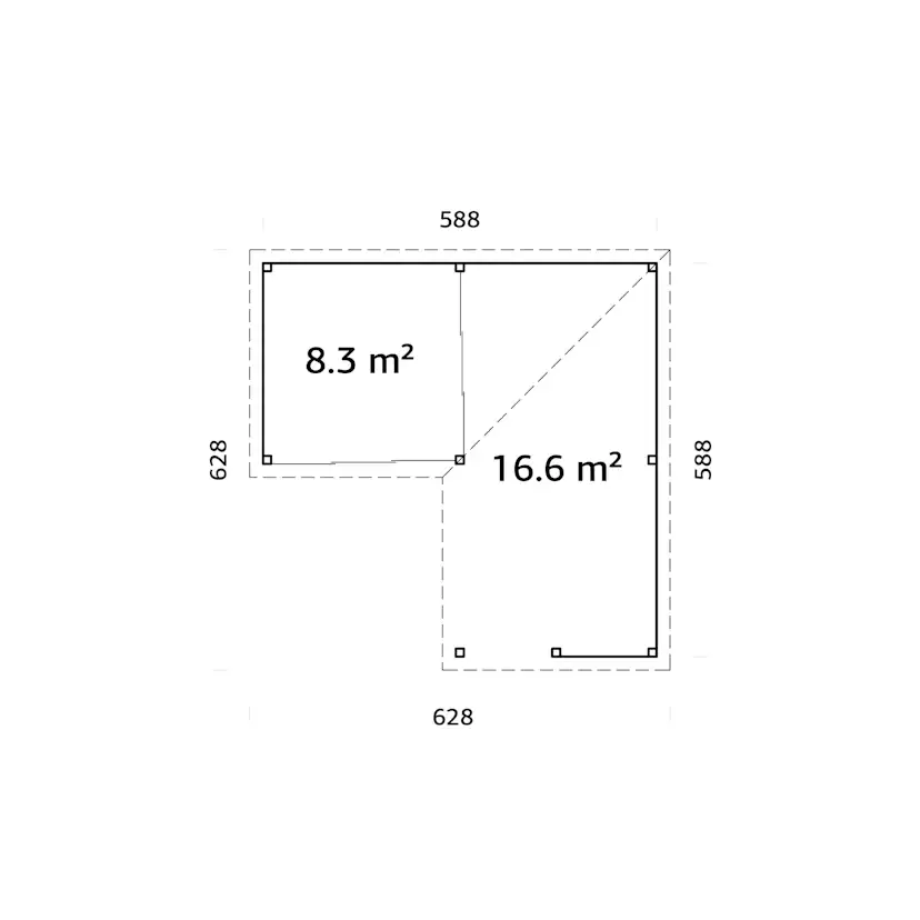Uterum Palmako Lenna 24,9 m2 Set 709 Slide Plus